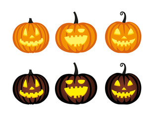 Cute halloween pumpkins