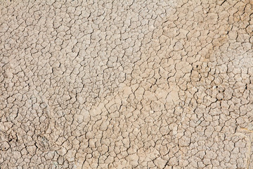 Arid, bare land in the Badlands National Park in South Dakota