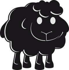 schwarzes böse versager verlierer lamm baby lustig klein süß niedlich comic cartoon schaf ziege wolle bauer bock müde cool