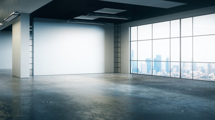 Fototapeta premium New grunge office interior