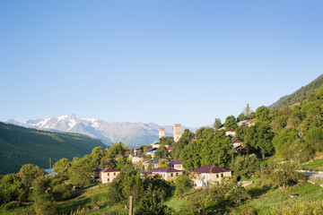 village of Mestia in Georgia