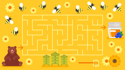 Fototapeta premium board game template. Children's labyrinth 