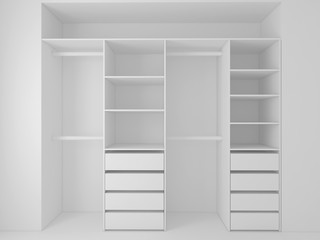 built-in wardrobe 3D render