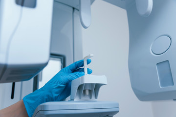 Dental panoramic radiographer equipment. Dental office