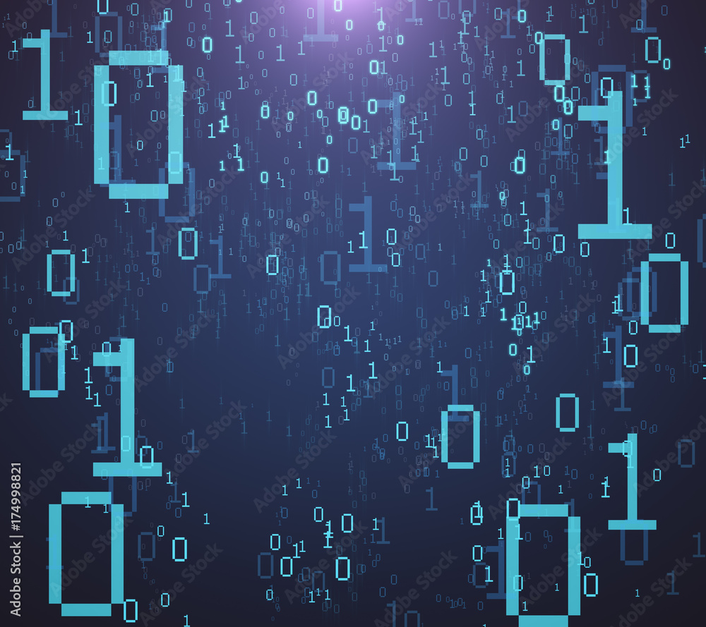 Aufkleber binary code backdrop