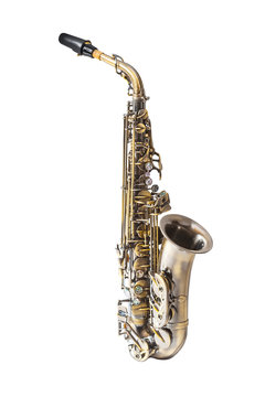 saxophone isolated on white