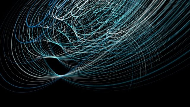 Futuristic animation with stripe object and blinking light in slow motion, 4096x2304 loop 4K