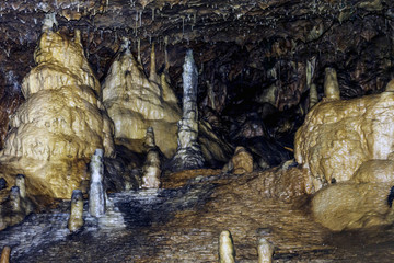 Inside Kents Cavern prehistoric cave / Torquay, Dorset, UK