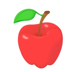 Eco apples icon, isometric 3d style