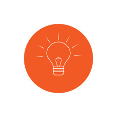 Lamp idea creativity round icon vector