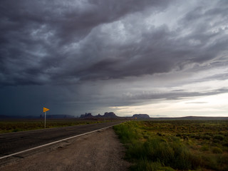 Desert Road with Storm Clouds, Monument Valley