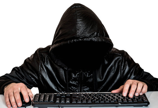 A hacker breaks into the security system