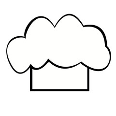 Chef cap vector icon. Drawn black hat chef cook. Vector illustration hat chef cook isolated on white background for presentation, or advertising cafe, restaurant or meat shop