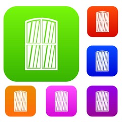 Wooden window set color collection