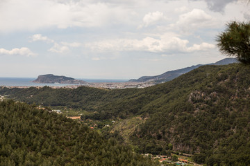 Landscape with mountains and sea