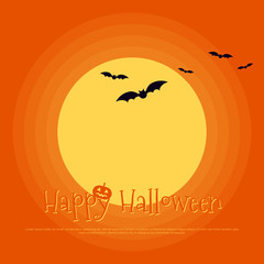 Happy halloween poster template background