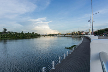 Fototapeta na wymiar Landmarks riverside River market ratchaburi Thailand
