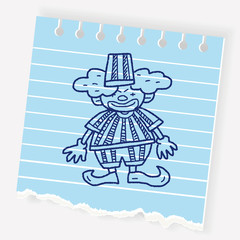 clown doodle drawing