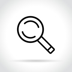 magnifying icon on white background