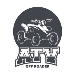 ATV Off Road adventure emblem vector