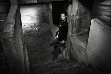 Fototapeta premium Stair Well Pose