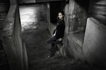Fototapeta premium Stair Well Pose