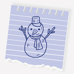 snowman doodle drawing