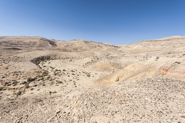 Fototapeta na wymiar Landscape of the desert in Israel