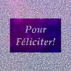 Pour Feliciter - New Year's Greetings in French, used in the Czech Republic