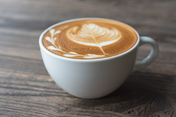 coffee cup on wooden table
