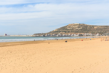 Fototapeta na wymiar Beach in Agadir city, Morocco
