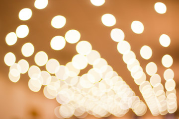 Soft bokeh background. Luminous garlands of electric lights