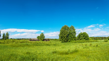 Landscape with a dead village Burdovo.