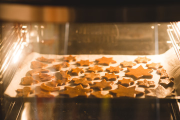 Christmas cookies in the oven