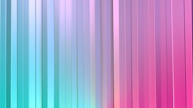 Abstract simple blue pink low poly 3D curtains as clear backdrop. Soft low poly motion background of shifting pure blue pink polygons. 4K Fullhd seamless loop background