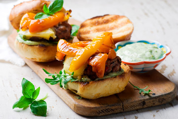 Tomato-Basil Turkey Burgers.style rustic