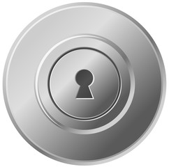 Door know front view vector image