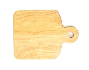 The Wooden cutting board on white background