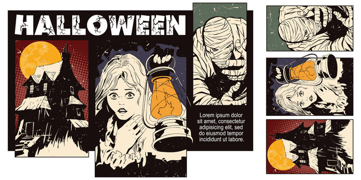 Collage on theme halloween.