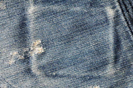 Close up the blue jeans denim texture