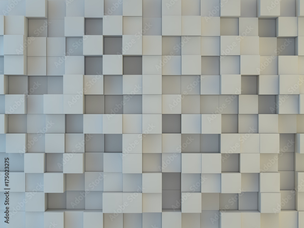 Poster abstract square mosaic background. 3d rendering