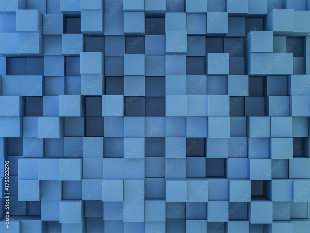 Poster abstract square mosaic background. 3d rendering