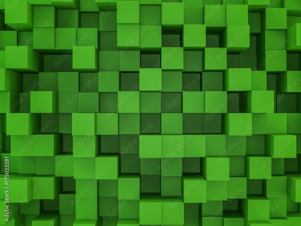 Poster abstract square mosaic background. 3d rendering