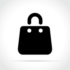 shopping bag icon on white background