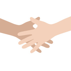 human hand help support icon. Isolated and flat illustration. Vector graphic