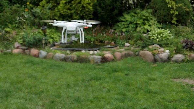 Slow Motion Drone Quadcopter Fly Forward