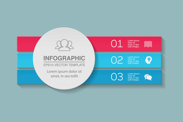 Vector infographic template for diagram, graph, presentation, chart, business concept with 3 options