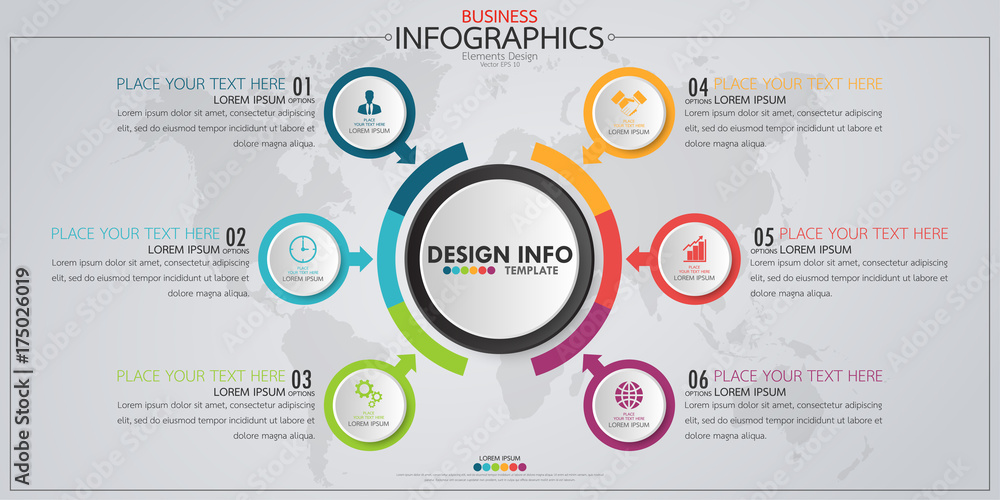 Poster infographic business timeline process chart template. vector modern banner used for presentation and