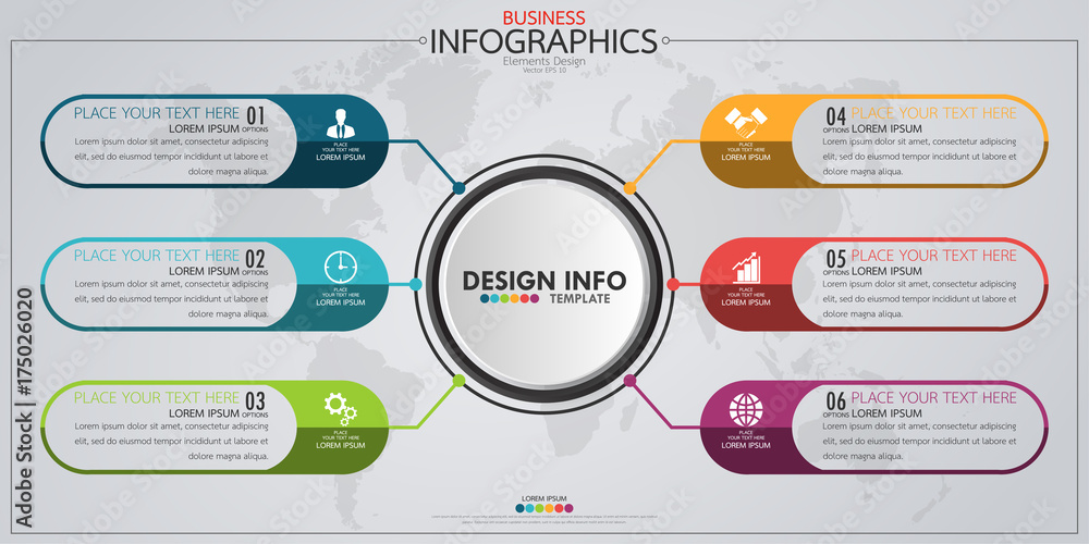 Poster infographic business timeline process chart template. vector modern banner used for presentation and