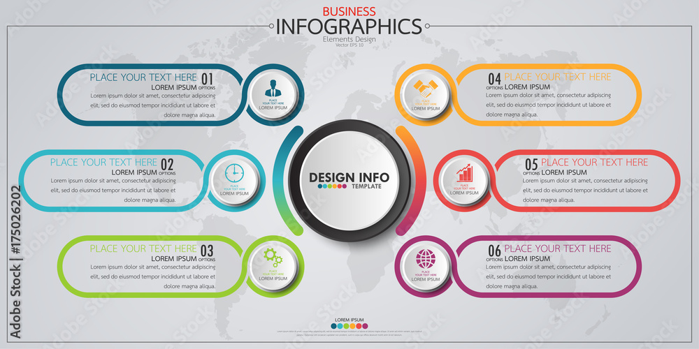 Poster infographic business timeline process chart template. vector modern banner used for presentation and